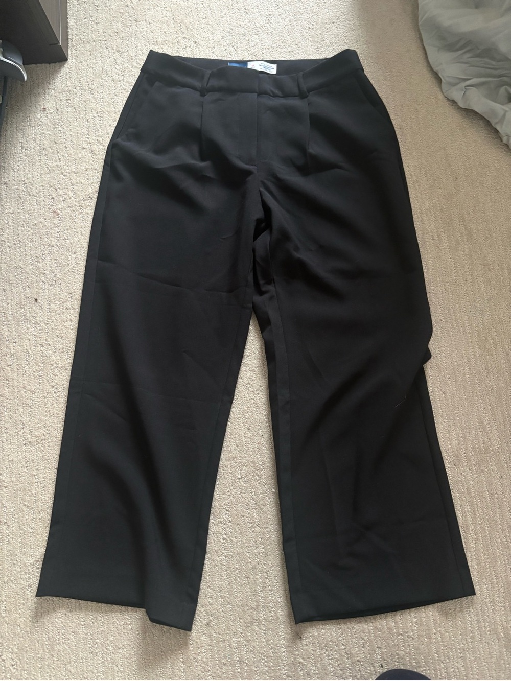 Classic Black Wide-Leg Women's Dress Pants